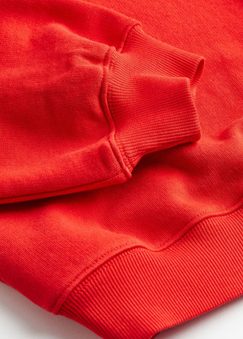 Свитшот H&M - крой однотонный красный кэжуал - (258413065)