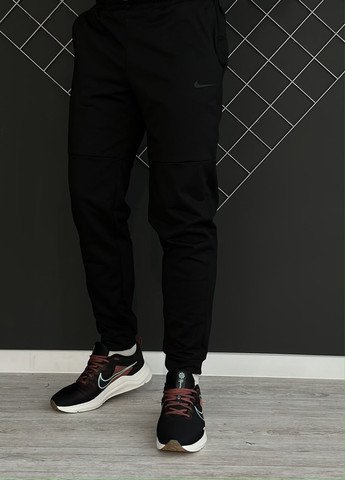 Оливковый (хаки) демисезонный костюм штаны черные nike (чорний лого) + футболка хаки nike Vakko