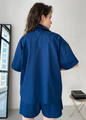 Бавовняна оверсайз сорочка жіноча 200000184 Merlini борнео (258412410)