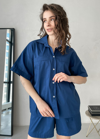 Бавовняна оверсайз сорочка жіноча 200000184 Merlini борнео (258412410)