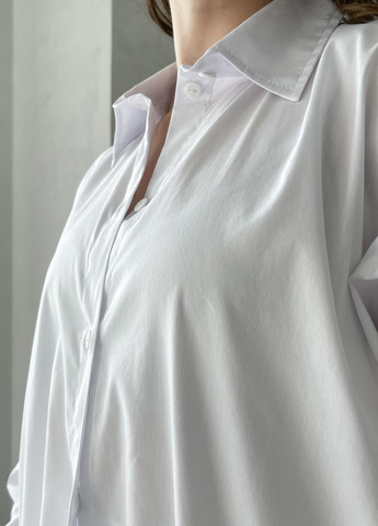 Оверсайз бавовняна сорочка жіноча Беліз 200000223 Merlini белиз (258412415)