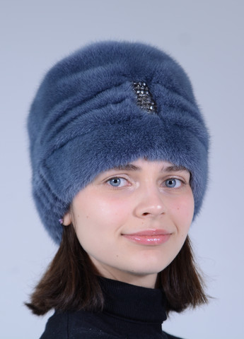 Женская зимняя шапка Тюрбан из натурального меха норки Меховой Стиль чалма (258413788)