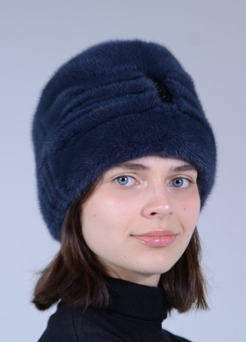 Женская зимняя шапка Тюрбан из натурального меха норки Меховой Стиль чалма (258413789)