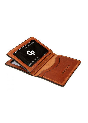 Стильна чоловіча обкладинка на права зі шкіри 10х8х1,5 см Grande Pelle (258414887)
