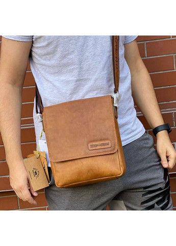 Стильна чоловіча сумка-месенджер зі шкіри 26х23х7 см HILL BURRY (258415223)