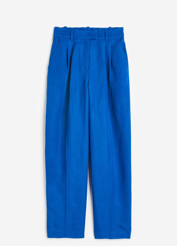 Голубые классические демисезонные брюки H&M