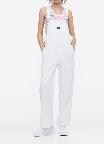 Комбінезон H&M однотонний білий джинсовий