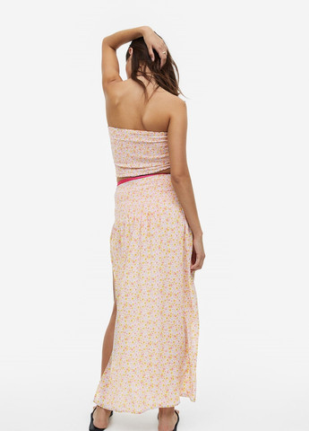 Розовая пляжный цветочной расцветки юбка H&M