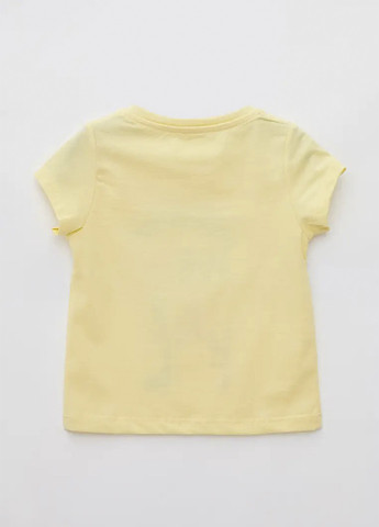 Жовта літня футболка для дівчинки Роза