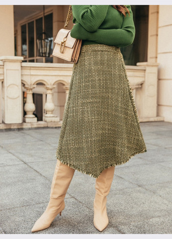 твідова спідниця на запах зелена Dressa (258459305)