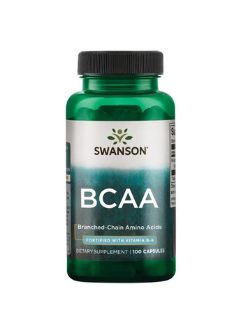 Аминокислоты для восстановления после нагрузок BCAA - 100caps Swanson (258463503)