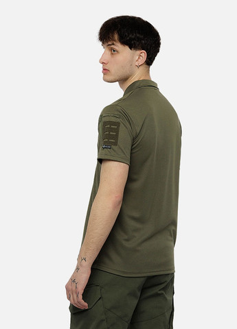 Оливковая (хаки) футболка-мужское тактическое поло с коротким рукавом для мужчин FLAS