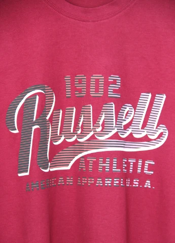 Бордова футболка Russell Athletic