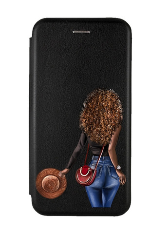 Чехол-книжка с рисунком для Xiaomi Redmi 10 Черный :: Девушка-мулатка (принт 10) Creative (258490337)