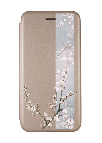 Чохол-книжка з малюнком для Xiaomi Redmi 9 Золотистий :: Квітуча сакура (принт 285) Creative (258491326)