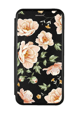 Чохол-книжка з малюнком для Xiaomi Redmi Note 11 Pro Чорний :: Квіти пастельні (принт 277) Creative (258491827)