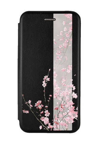 Чехол-книжка с рисунком для Xiaomi Redmi 7A Черный :: Сакура в цвету (принт 286) Creative (258491639)