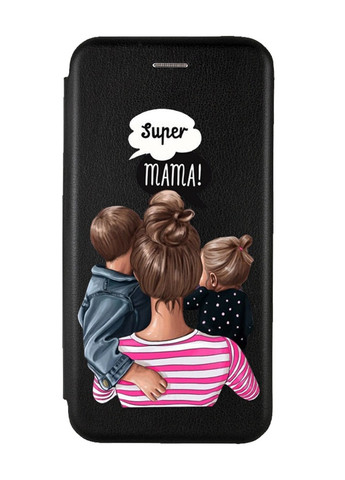 Чехол-книжка с рисунком для Xiaomi Redmi 8A Черный :: Супер Мама (принт 29) Creative (258491654)