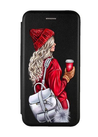 Чехол-книжка с рисунком для Xiaomi Redmi 7 Чёрный :: Девушка с рюкзаком (принт 9) Creative (258491478)