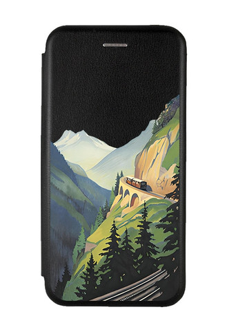 Чехол-книжка с рисунком для Xiaomi Redmi Note 11 Pro Черный :: Пейзаж. Горы (принт 87) Creative (258491908)