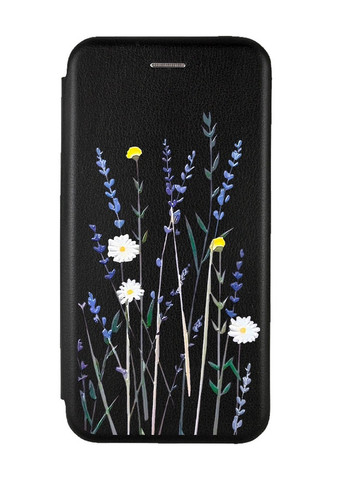 Чохол-книжка з малюнком для Xiaomi Redmi 9C/10A Чорний :: Польові квіти (принт 270) Creative (258490710)