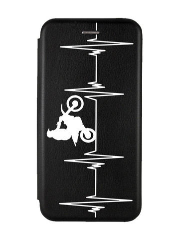 Чехол-книжка с рисунком для Xiaomi Redmi 10 Черный :: Мото Ритм (принт 63) Creative (258490554)