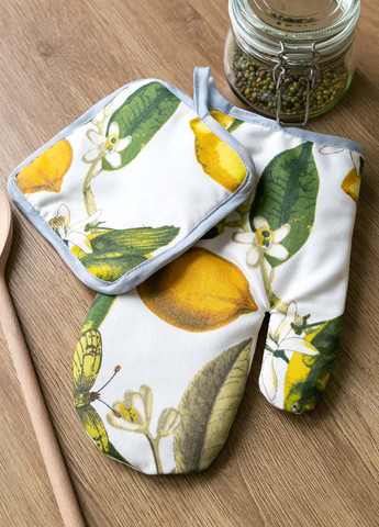 Набор рукавичка и прихватка водоотталкивающие "Лимон" Homedec - (258474422)