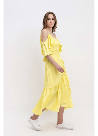 Желтое кэжуал платье Lesia