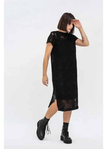 Черное кэжуал платье Lesia