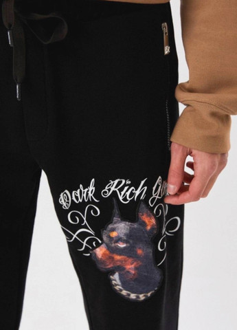 Черные повседневный демисезонные прямые, зауженные брюки John Richmond