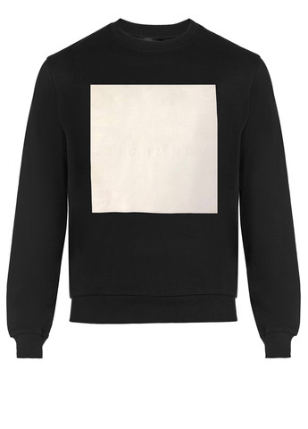 Чоловічий светр світшот з білим квадратом John Richmond - Приталений, Вільний, Прямий крій малюнок чорний кежуал бавовна, трикотаж - (258475653)