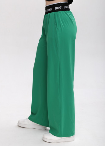 Штани жіночі зелені широкі тонкі Estensivo палаццо (258492557)
