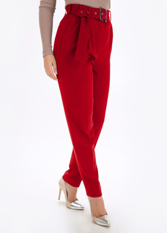 Красные кэжуал демисезонные брюки Luzana