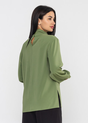 Оливковая демисезонная блузка Luzana