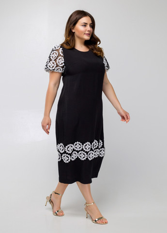 Комбинированное кэжуал платье Luzana однотонное