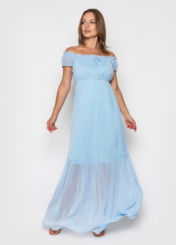 Блакитна кежуал сукня Luzana однотонна