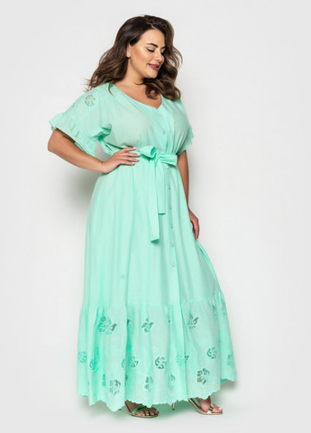 Зелена кежуал сукня Luzana однотонна