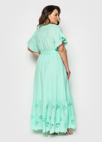 Зеленое кэжуал платье Luzana однотонное