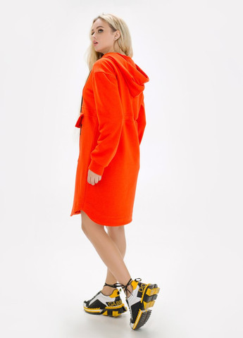 Оранжевое кэжуал платье Luzana однотонное