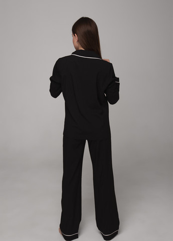 Черно-белая всесезон пижама (рубашка + штаны) рубашка + брюки GorLin