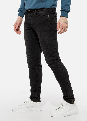 Черные демисезонные мужские джинсы слим Container