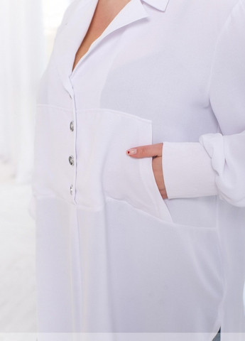 Белая кэжуал рубашка однотонная Sofia
