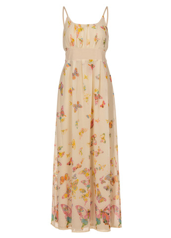 Женское летнее Платье с открытой спиной, а-силуэт, с открытыми плечами Uttam Boutique бабочки