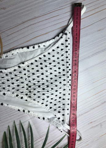 Белые женские плавки танга в черный горошек в горошек Asos