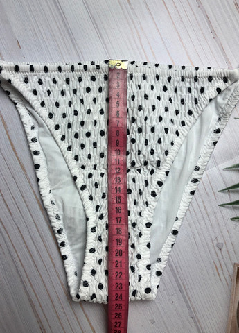 Белые женские плавки танга в черный горошек в горошек Asos