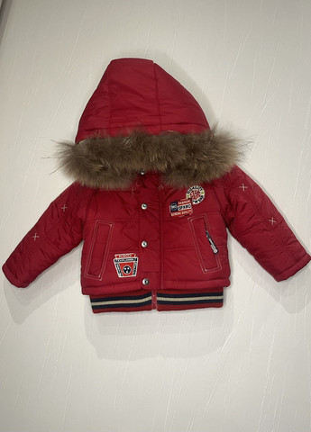 Красный зимний комплект (куртка + напівкомбінезон) Danilo
