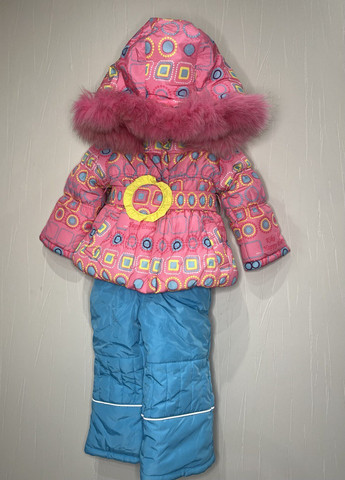 Розовый зимний комплект (куртка + напівкомбінезон) Danilo
