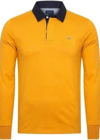 Жовта футболка polo з довгим рукавом Gant