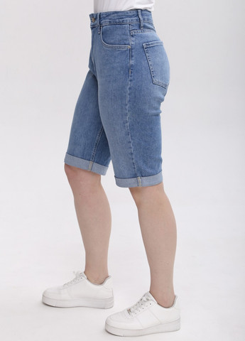 Шорти жіночі блакитні подовжені великий розмір Cracpot (258526835)