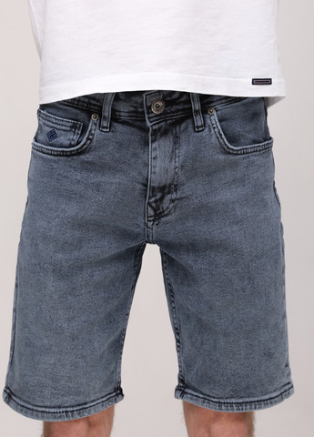 Шорты мужские джинсовые сине-серые вареные со стрейчем JEANSclub (258526848)